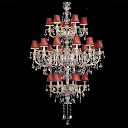lustre en cristal léger design pour escalier moderne - vue 3 sur 8