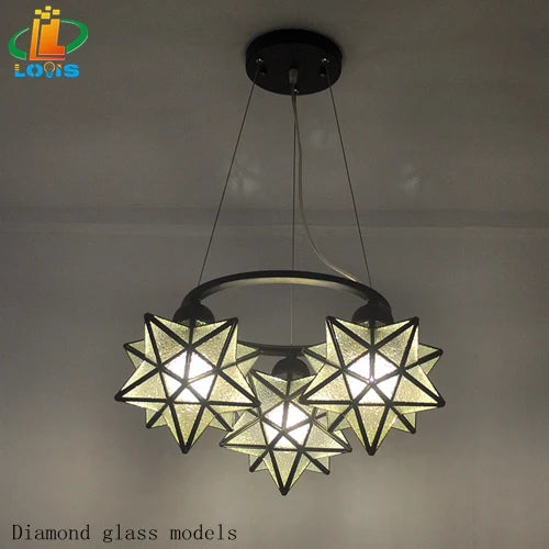lustre pentacle créatif pour bar restaurant et intérieur - vue 8 sur 9