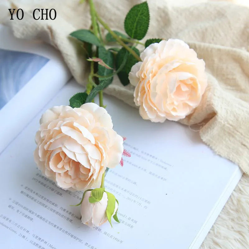 bouquet de fleurs artificielles roses pour décoration de mariage - vue 10 sur 16