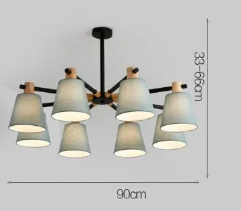 lustre à led design nordique pour éclairage suspendu moderne - vue 16 sur 17