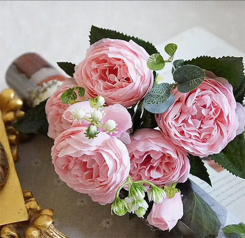 beau bouquet de fleurs artificielles pour mariage et décoration - vue 10 sur 13