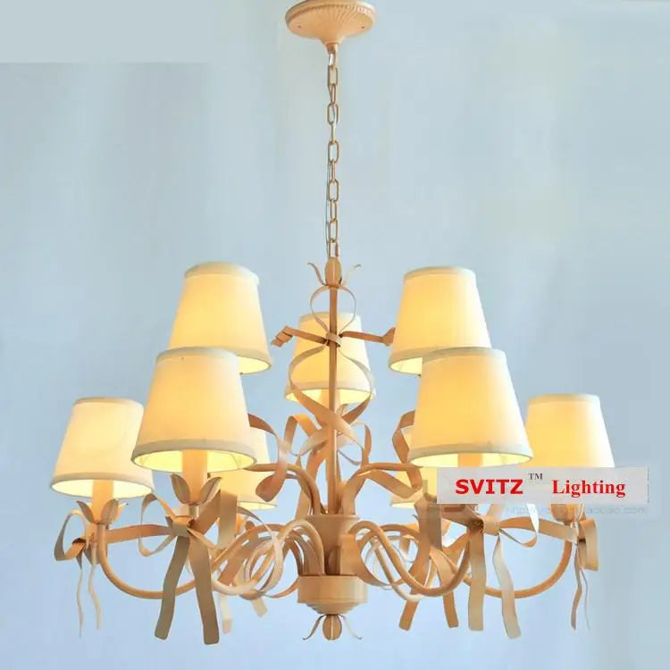lustre à led rose pour chambre de fille décorative élégante - vue 6 sur 14