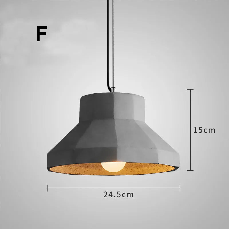gzmj suspension industriel luminaire vintage ciment pour bar café - vue 12 sur 13