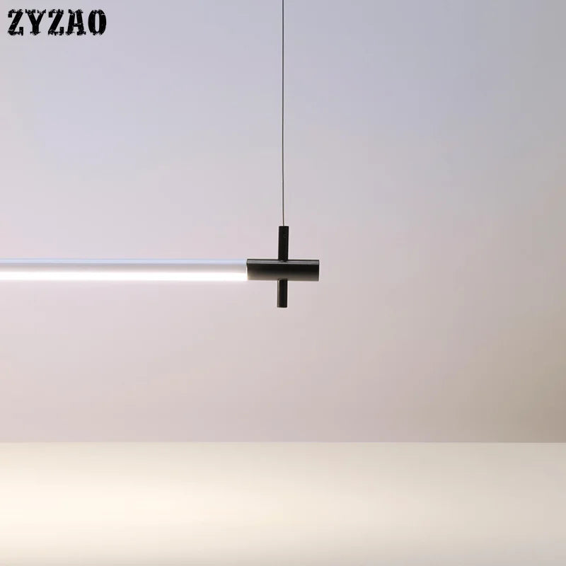 suspension moderne à bande led design minimaliste pour divers espaces - vue 4 sur 6
