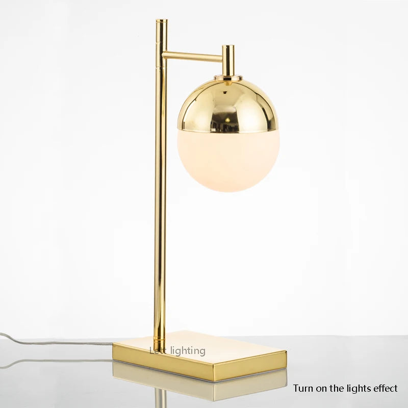 lampe à poser en verre créative style nordique moderne - vue 3 sur 6
