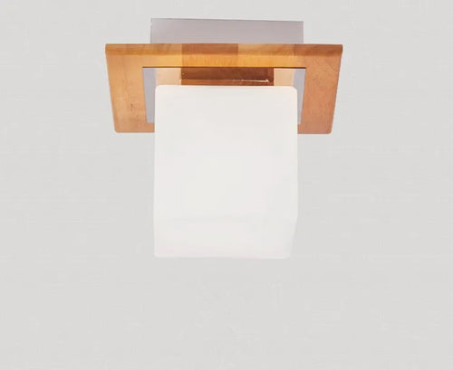 plafonnier en bois japonais style minimaliste pour intérieur - vue 3 sur 6