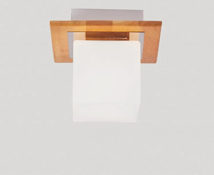 plafonnier en bois japonais style minimaliste pour intérieur - vue 2 sur 6