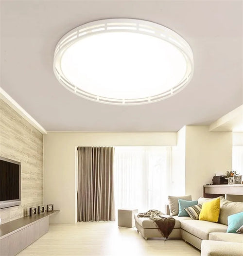 plafonnier led rond moderne en fer et acrylique - vue 7 sur 6