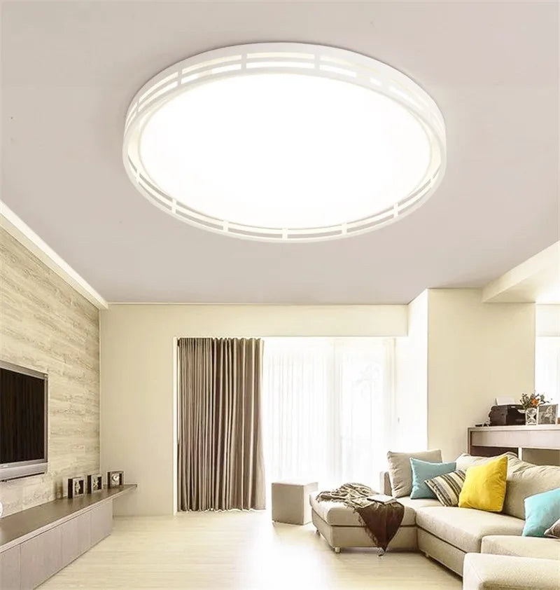 plafonnier led rond moderne en fer et acrylique - vue 6 sur 6