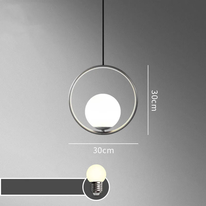 lustre à led rétro en verre pour décoration intérieure - vue 9 sur 13