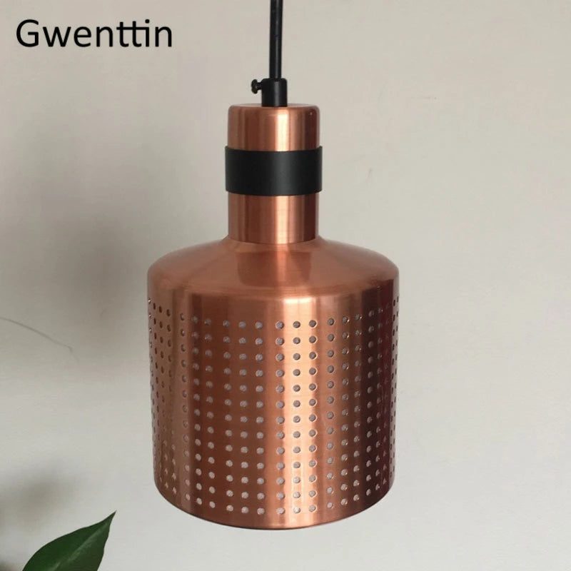suspension moderne en laiton pour décoration intérieure style industriel - vue 6 sur 9