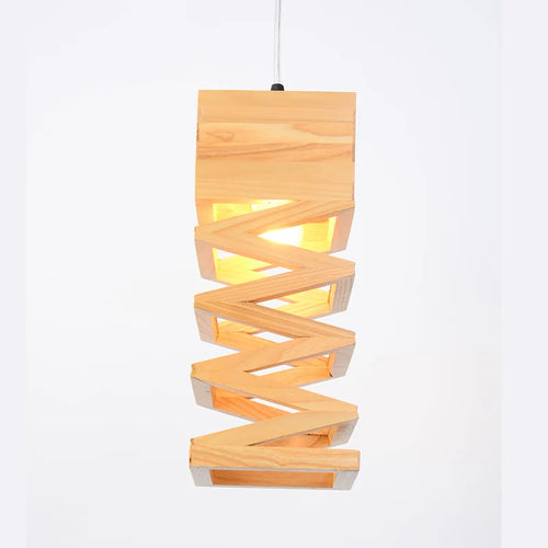 suspension en bois pur créatif gzmj pour la maison - vue 2 sur 8