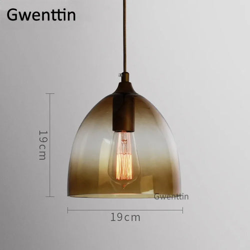 suspension moderne en verre teinté pour décoration intérieure - vue 10 sur 22