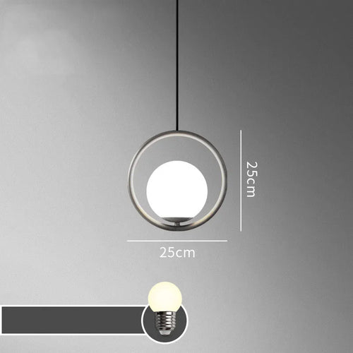 lustre à led rétro en verre pour décoration intérieure - vue 8 sur 13
