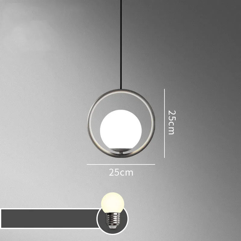 lustre à led rétro en verre pour décoration intérieure - vue 7 sur 13