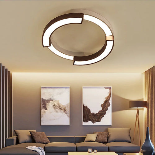 plafonnier led moderne superposition suspension maison - vue 7 sur 10