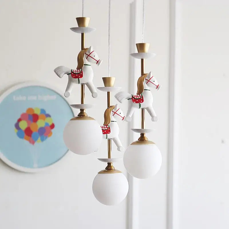 lampe de chevet suspendue en bois moderne pour enfants - vue 9 sur 13