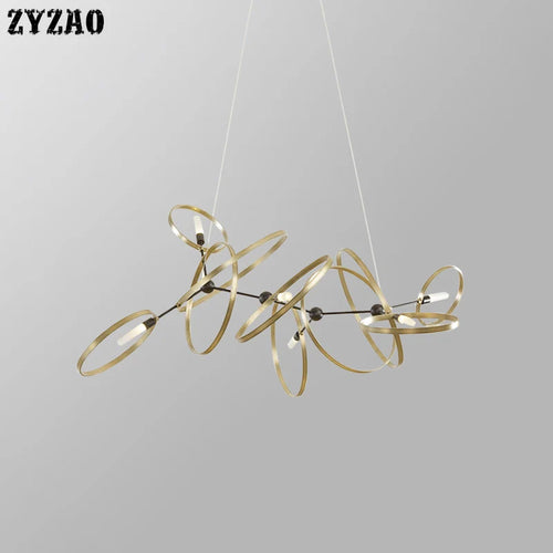 lustre led décoratif design moderne en métal pour intérieur - vue 2 sur 7