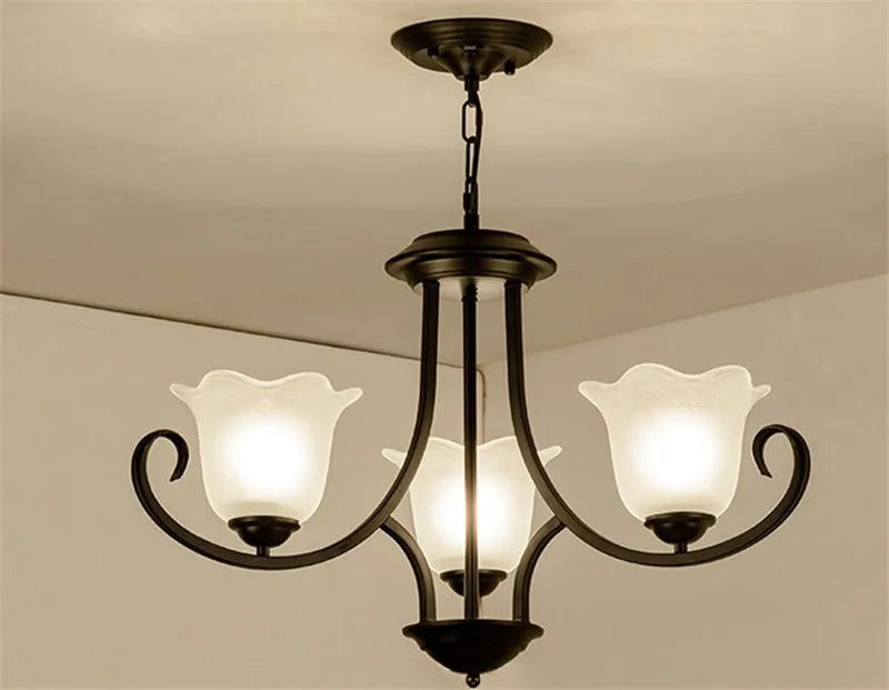 lustre suspendu en verre pour éclairage intérieur moderne