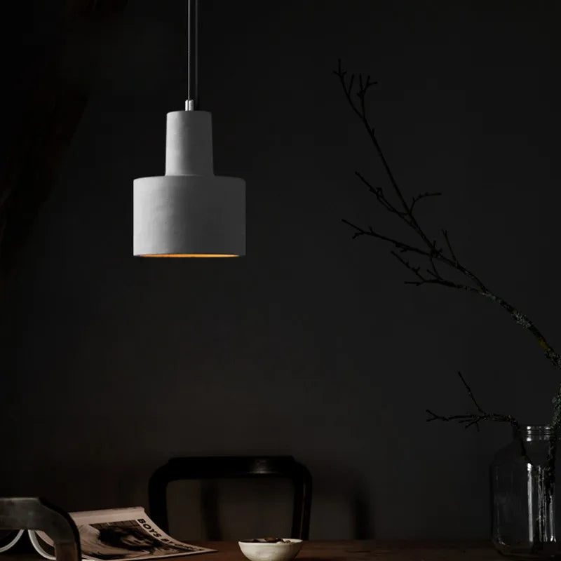 gzmj suspension industriel luminaire vintage ciment pour bar café - vue 5 sur 13