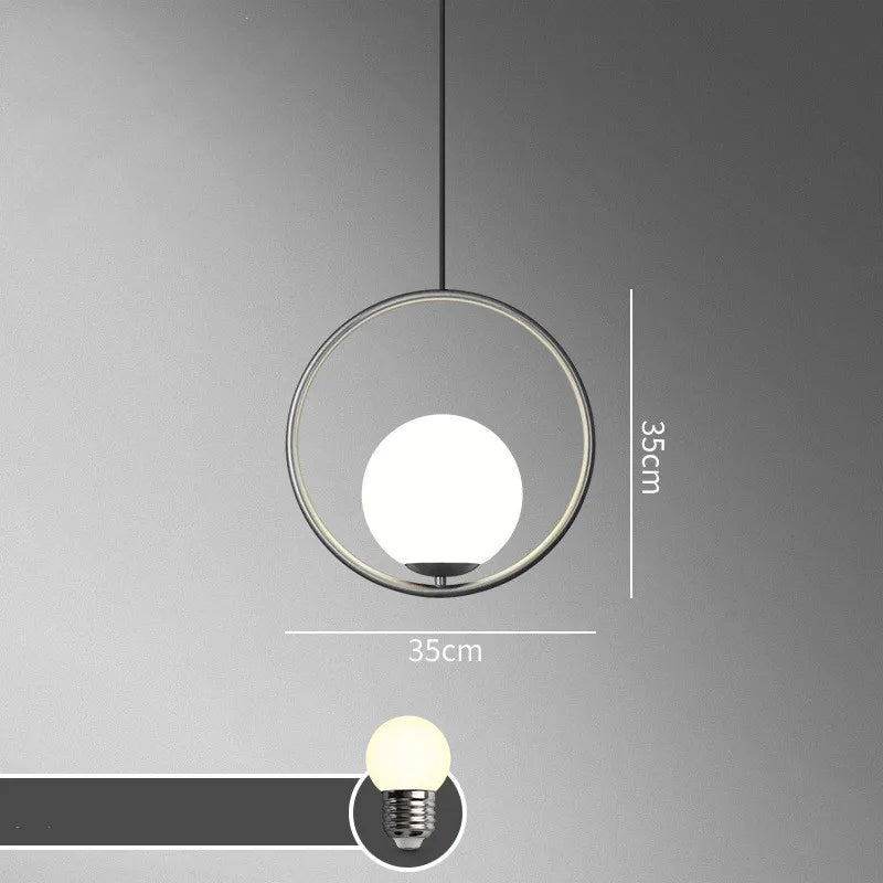 lustre à led rétro en verre pour décoration intérieure - vue 11 sur 13