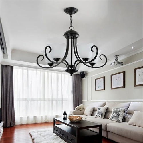 lustre suspendu en verre pour éclairage intérieur moderne - vue 3 sur 11