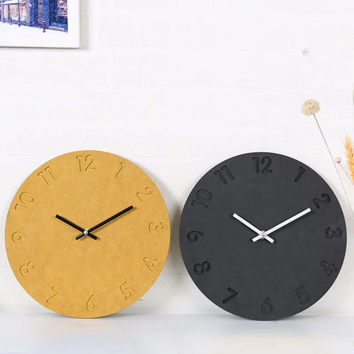 horloge murale numérique en bois design moderne décoration intérieure silencieuse - vue 4 sur 9
