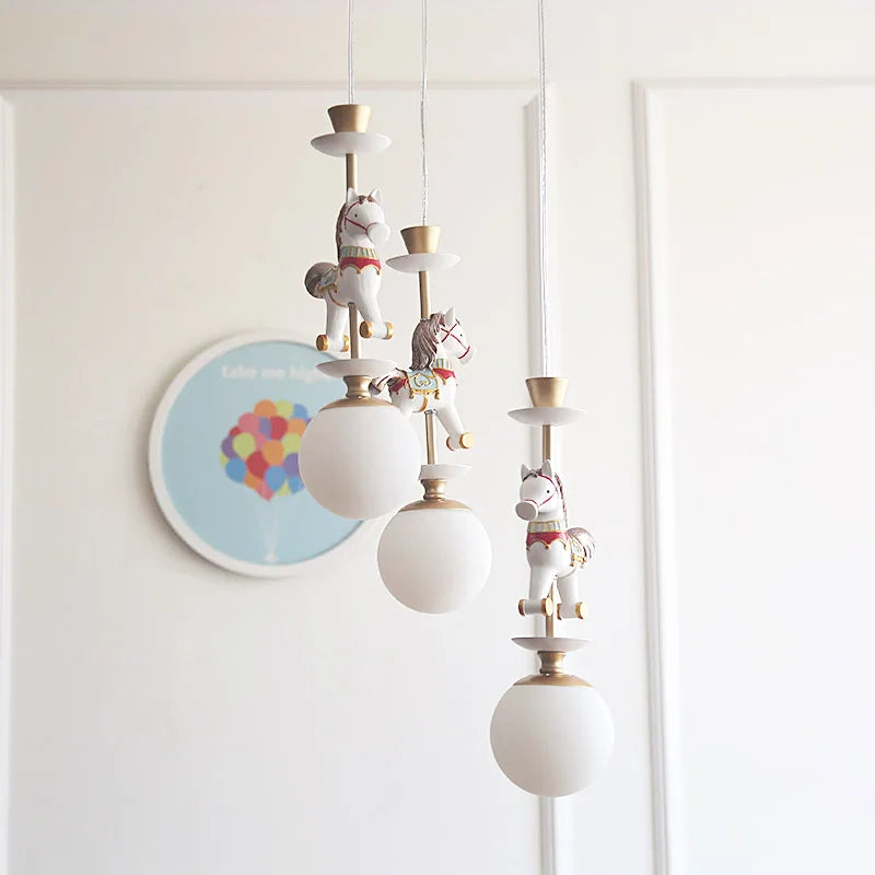 lampe de chevet suspendue en bois moderne pour enfants - vue 4 sur 13