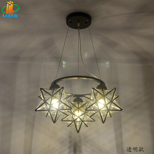 lustre pentacle créatif pour bar restaurant et intérieur - vue 3 sur 9