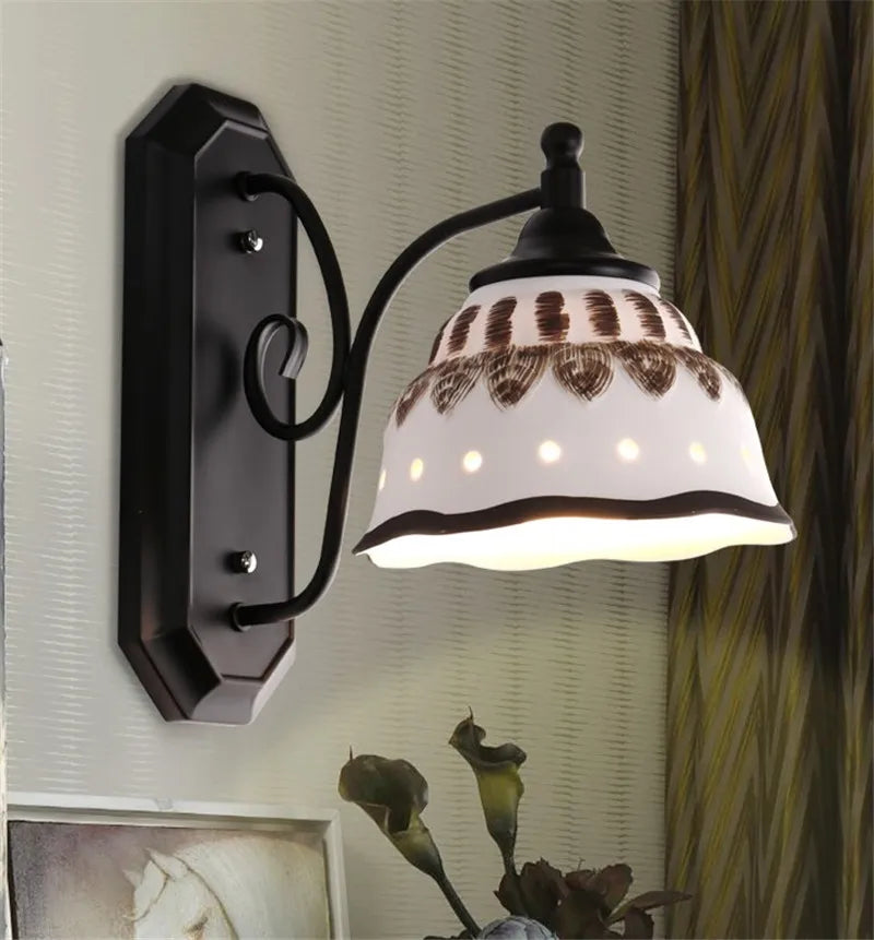 plafonnier moderne en céramique et métal noir design élégant - vue 5 sur 13