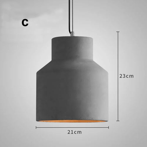 gzmj suspension industriel luminaire vintage ciment pour bar café - vue 9 sur 13