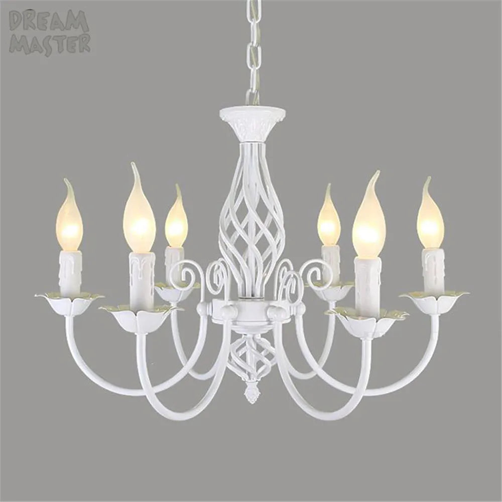 Lustre au Style européen à bougies moderne LED - vue 2 sur 10