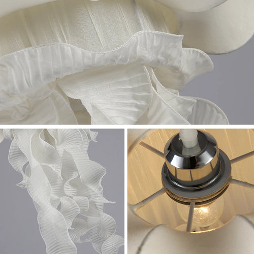 suspension en soie forme méduse style nordique décoratif - vue 6 sur 7