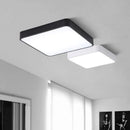 plafonnier led carré surface monté avec télécommande luminaire