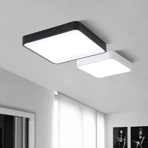 plafonnier led carré surface monté avec télécommande luminaire - vue 5 sur 12