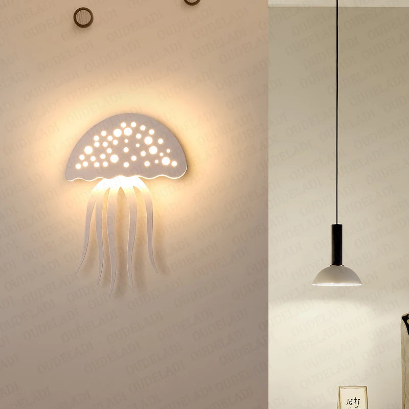 applique murale led moderne méduse enfants - vue 3 sur 6