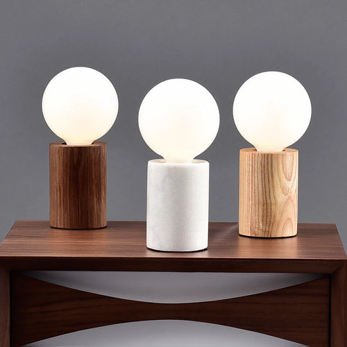 lampe de table moderne en verre nordique led décoration - vue 3 sur 5