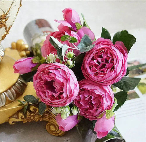 beau bouquet de fleurs artificielles pour mariage et décoration - vue 12 sur 13