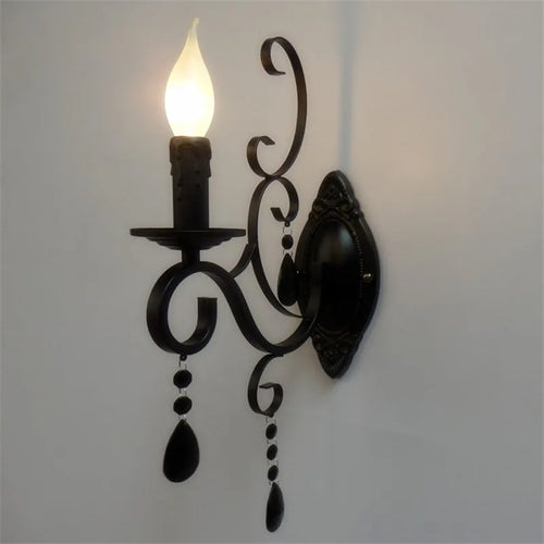 applique murale rétro en fer pour décoration intérieure et extérieure - vue 5 sur 12