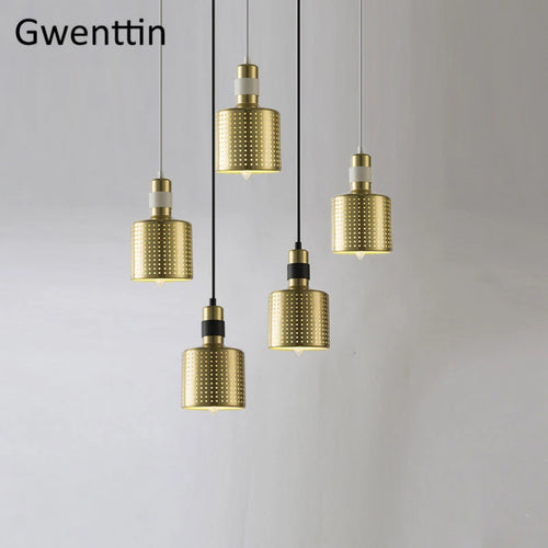 suspension moderne en laiton pour décoration intérieure style industriel - vue 3 sur 9