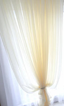Voilage tulle transparent mesure hauteur 300cm salon chambre
