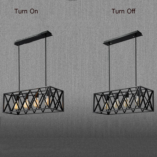 lustre loft vintage en fer pour bar club restaurant industriel - vue 9 sur 12