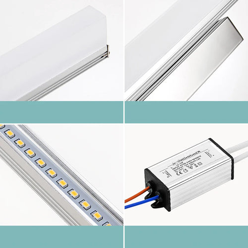 12W 490MM Bathroom Led Mirror Front Light ,LED Stainless Steel Wall Mounted Bathroom Lights AC85-260V Bar Modern Wall Lamps - vue 7 sur 6