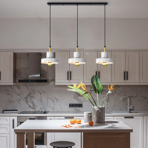 Nordic marble chandeliers post-modern minimalist bar, living room, dining room, bedside decorative lamps and lanterns - vue 4 sur 12