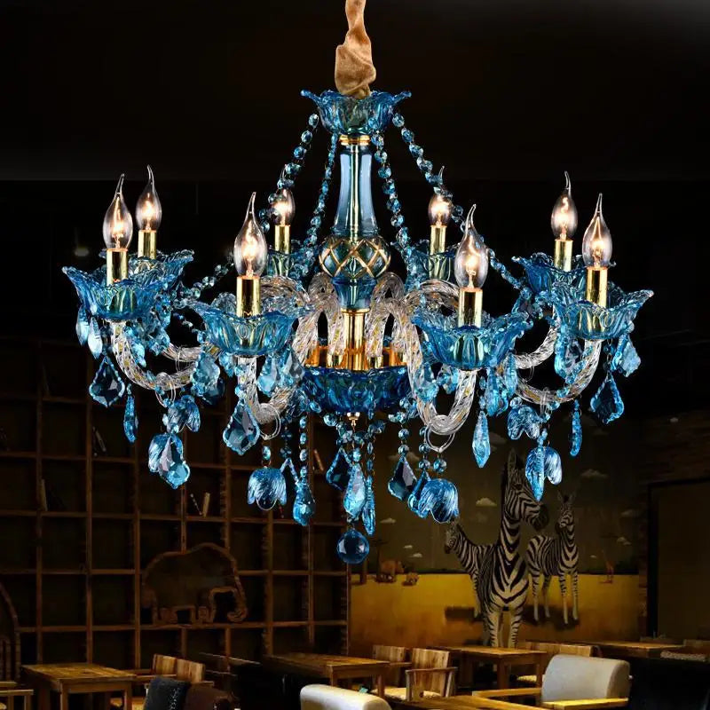 lustre en cristal pour éclairage de restaurant et café - vue 3 sur 8