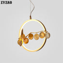 suspension en agate design post-moderne pour intérieur élégant