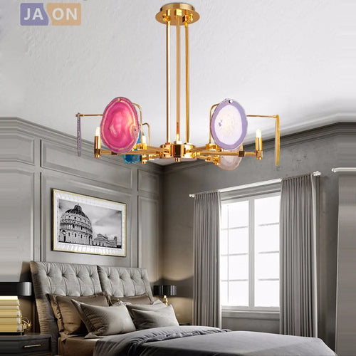 suspension design ronde en agate de fer moderne - vue 5 sur 11