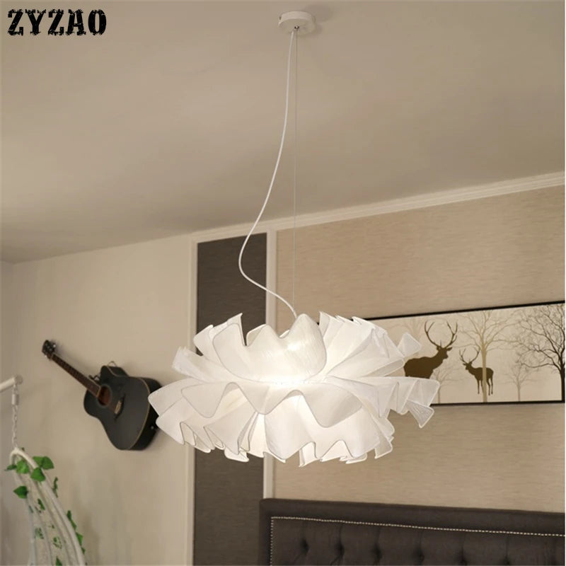 suspension en tissu moderne pour un éclairage romantique nordique - vue 3 sur 12
