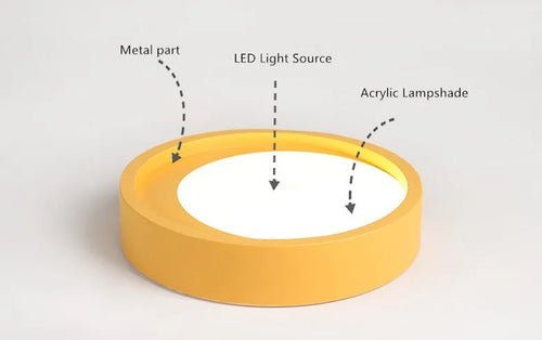 plafonnier moderne à led pour chambre d'enfant et salon - vue 6 sur 6