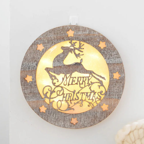 éclairage led vacances arbre noël cerf étoile décoration maison - vue 3 sur 11